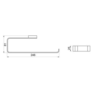 Полотенцедержатель Timo Selene 14057/03 чёрный матовый